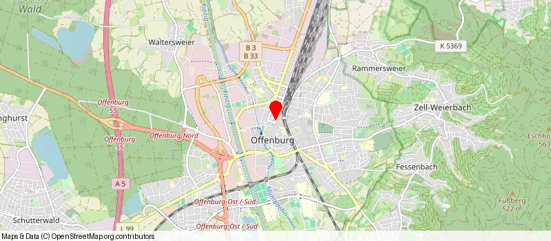 Karte von Offenburg