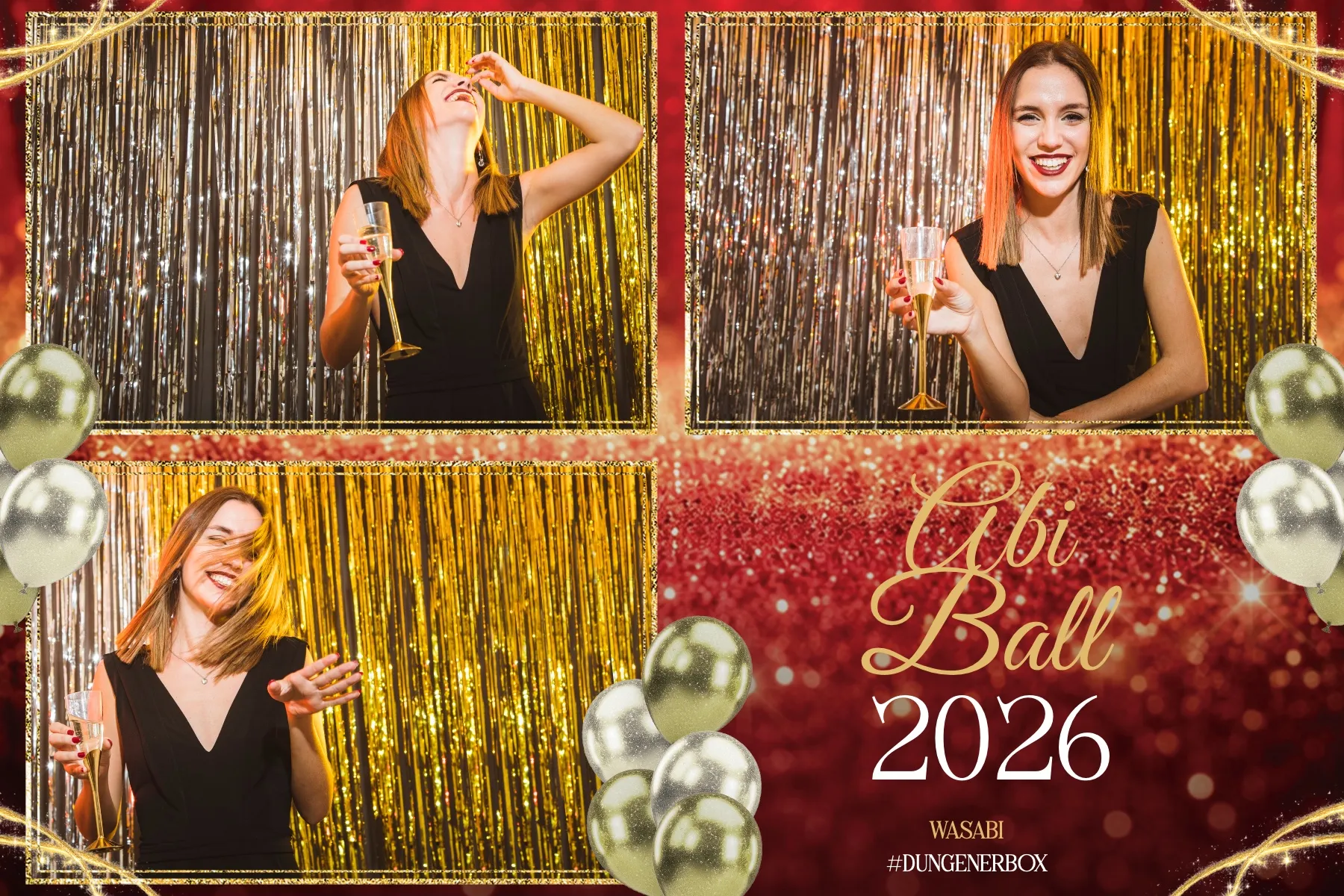 Fotobox Layout Sternennacht im Standard-Format – Funkelnder Sternenhimmel für den unvergesslichen Abschlussball