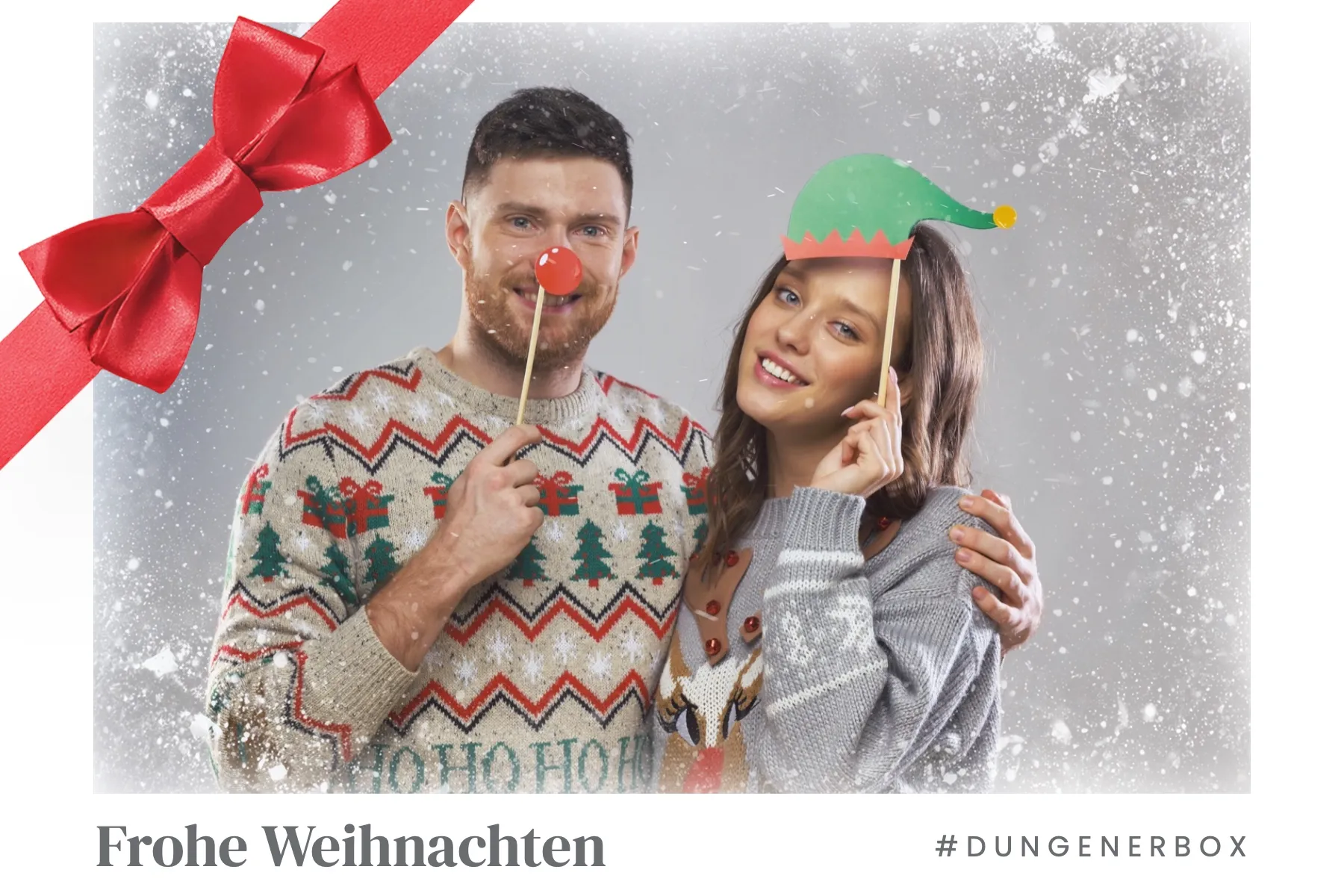 Fotobox Layout Stille Nacht Modern im Standard-Format – Modernes Weihnachtsdesign mit klaren Linien und festlichen Akzenten