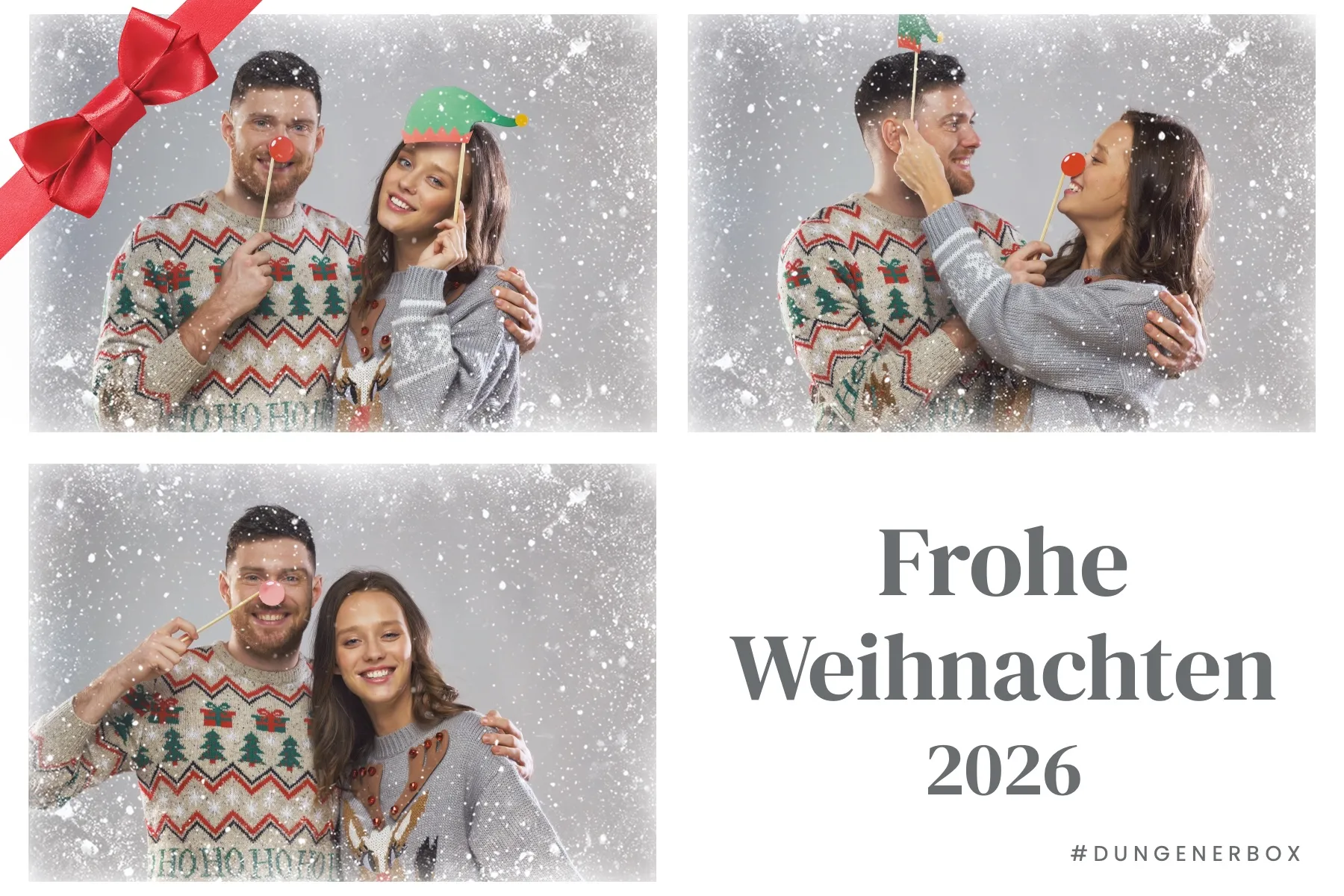 Fotobox Layout Stille Nacht Modern im Standard-Format – Modernes Weihnachtsdesign mit klaren Linien und festlichen Akzenten