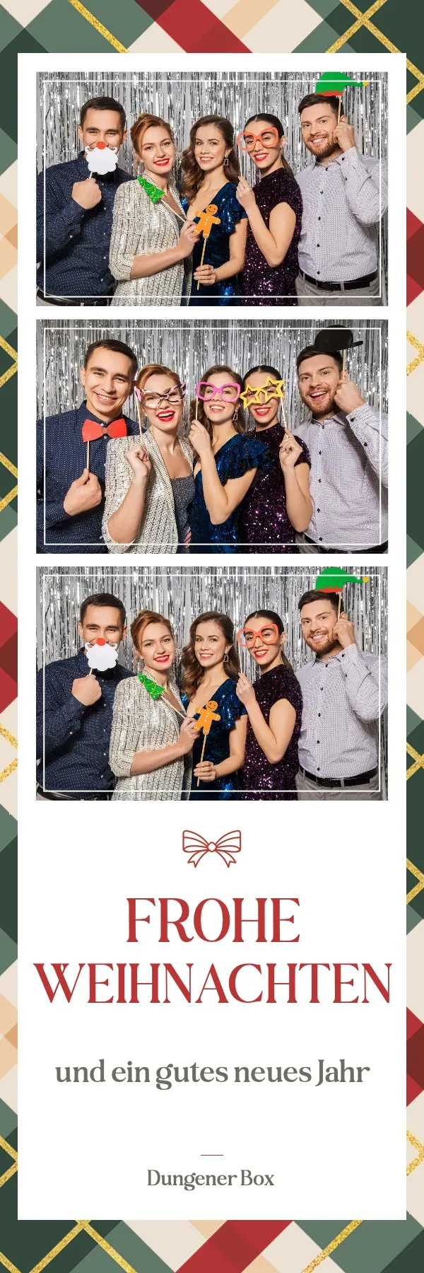 Fotobox Layout Wintergemütlichkeit im Streifen-Format – Warme Farbtöne und Kerzenschein für eine gemütliche Weihnachtszeit