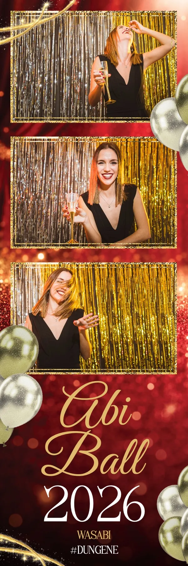 Fotobox Layout Sternennacht im Streifen-Format – Funkelnder Sternenhimmel für den unvergesslichen Abschlussball