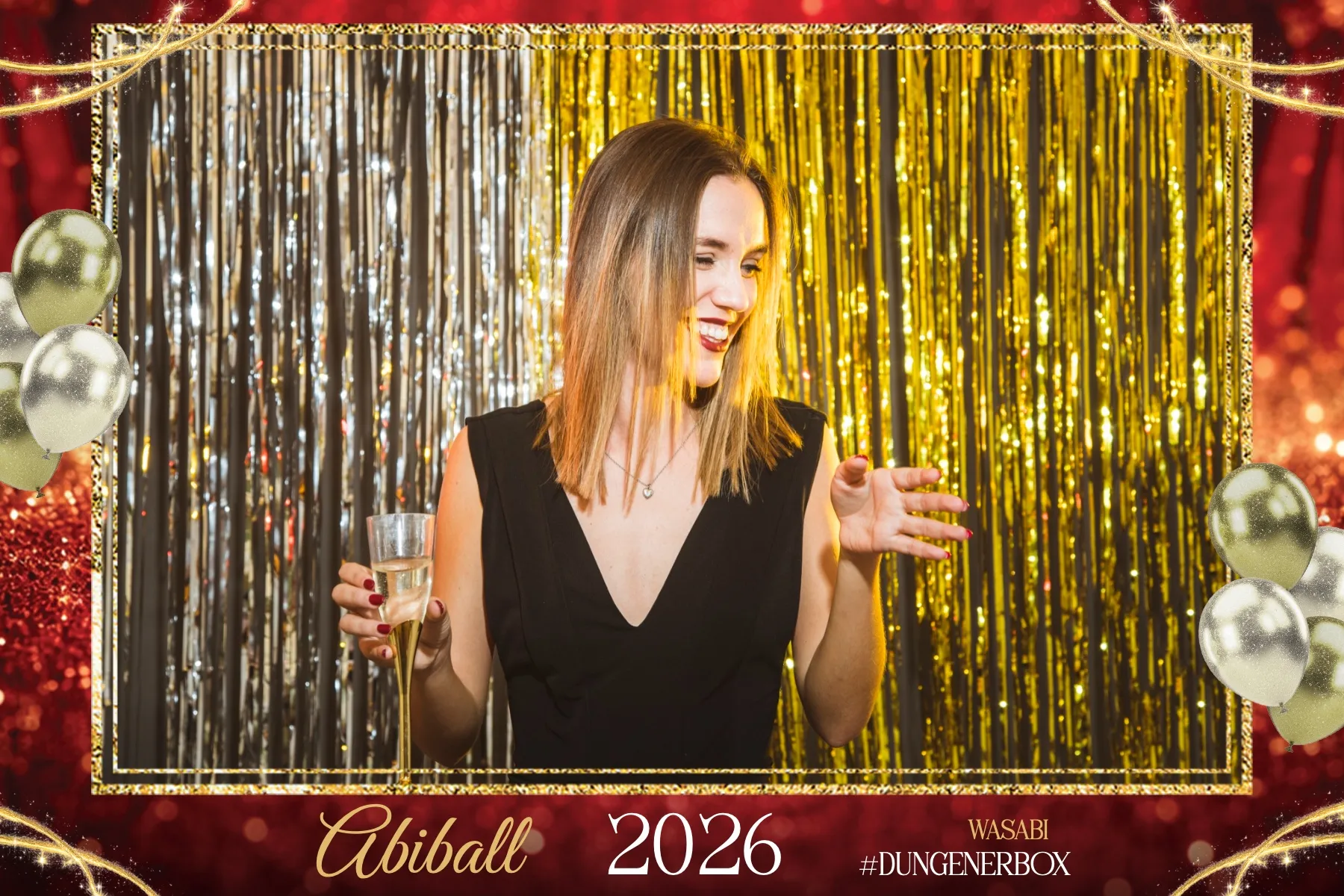 Fotobox Layout Sternennacht im Standard-Format – Funkelnder Sternenhimmel für den unvergesslichen Abschlussball